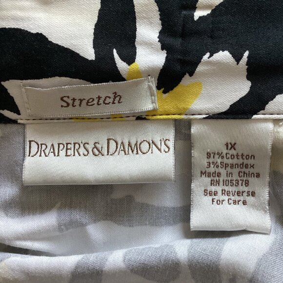 Drapers & Damons Women's Jacket Size 1X Colorful Cotton Blend Pockets - Picture 8 of 9